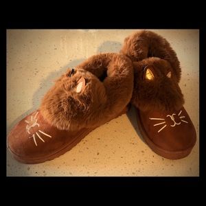 Cute Cat Ankle Snow Boots